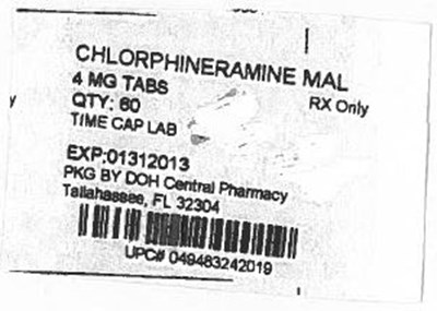 100 Ct Label (Chlorphineramine 4mg)